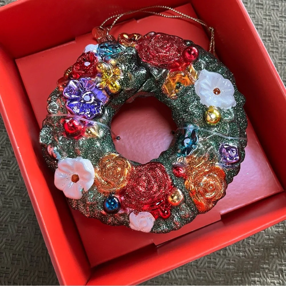 John Derian for Target Glass Wreath Ornament 2025 Traditional Vintage Inspired